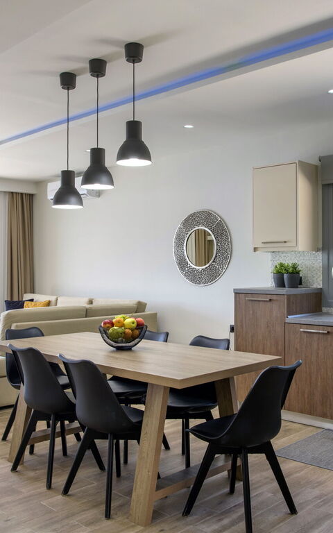 Villa Alkyoni: Frokostlokale, Køkken