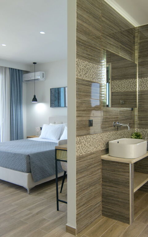 Villa Alkyoni: soveværelse