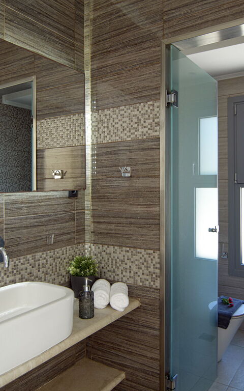 Villa Alkyoni: Badeværelse