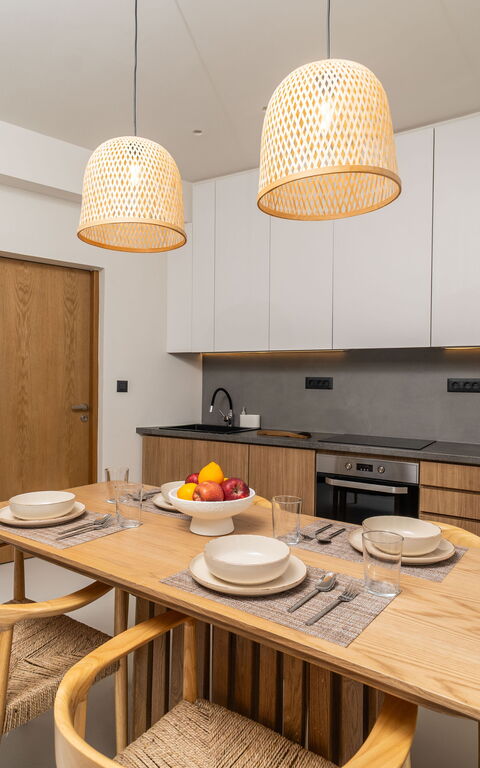 Lofos Horizon Villa: Frokostlokale, Køkken