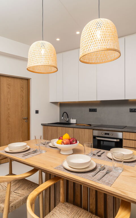 Lofos Horizon Villa: Frokostlokale, Køkken