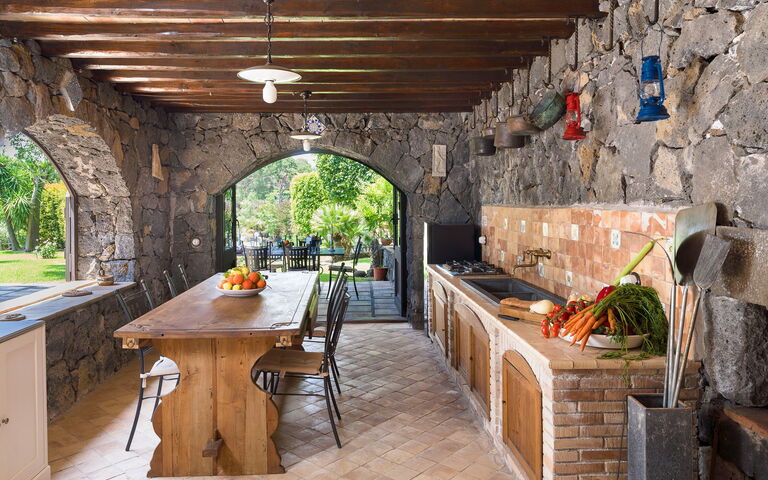 Villa Saracina: Frokostlokale, Køkken