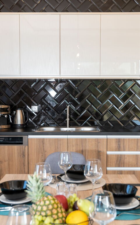 Villa Olympia: Frokostlokale, Køkken