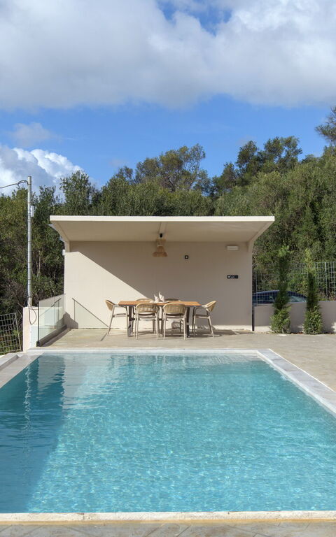 Villa Elais: pool, Udendørs