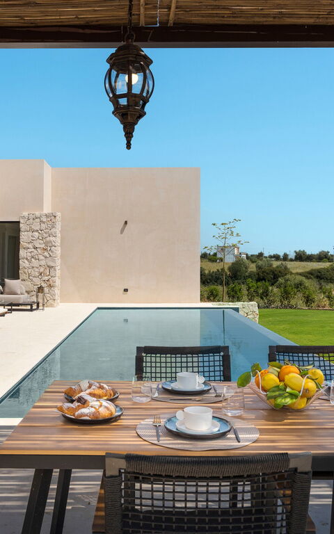 Eos Villa: Altan / terrasse / gårdhave, Have, pool, Udendørs, Udvendige