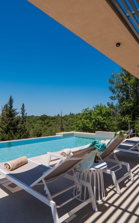 Villa Melia: pool, Udendørs