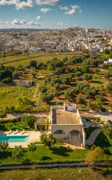 Villa Icaria: Have, pool, Visninger
