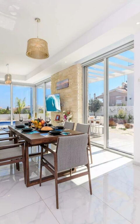 Mylos Lifestyle Seaview Villa #15: Frokostlokale, Stue