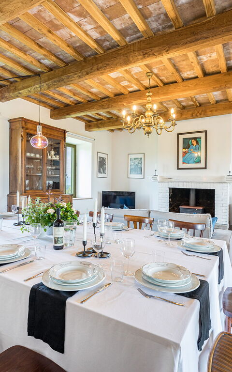 Villa a Casa di Giovanni: Frokostlokale, Stue